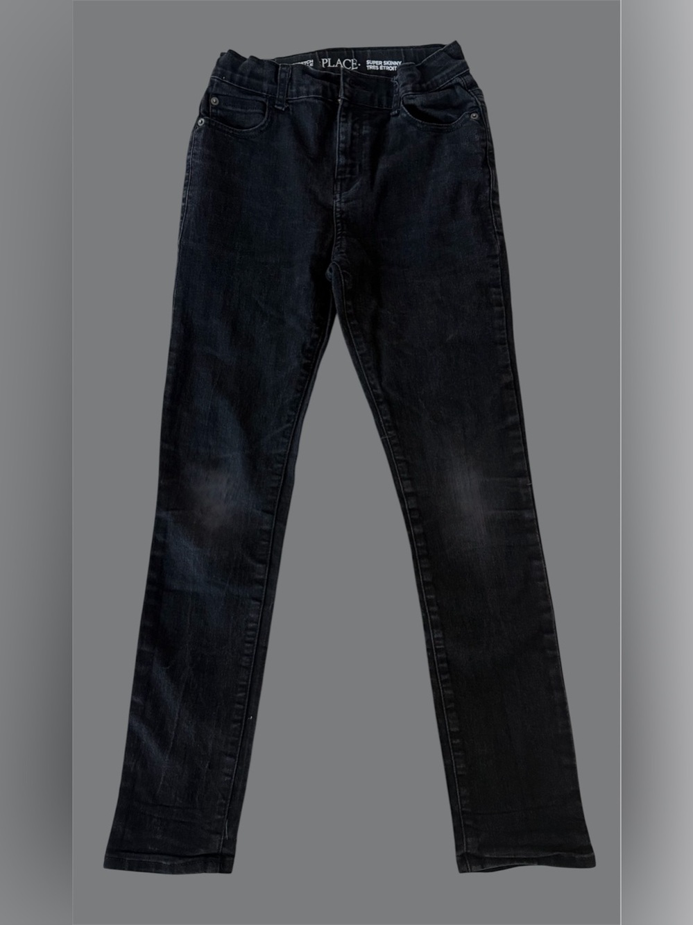 The Children's Place unisex Super Skinny Jeans - Black - Size 12